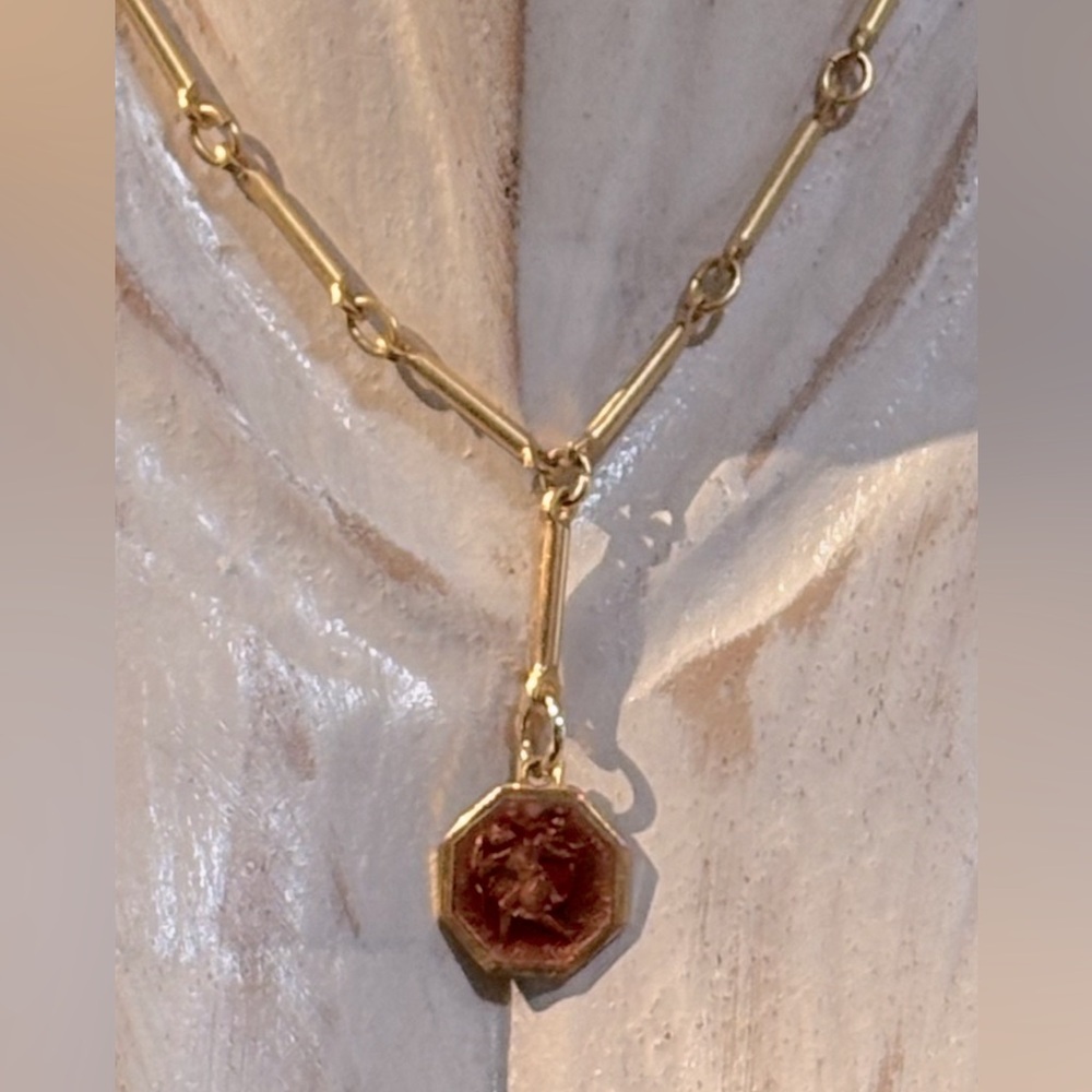 Vintage St. Christopher Gold Pendant Necklace